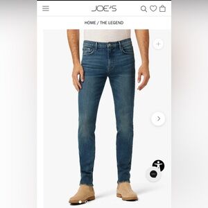 Joe's Jeans THE LEGEND
SKINNY FIT 40x34 NWT